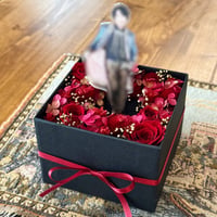 推し活【赤】♡アクスタ用BOXフラワー｜アクリルスタンドを飾れるフラワーボックス