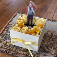 推し活【黄色】♡アクスタ用BOXフラワー｜アクリルスタンドを飾れるフラワーボックス