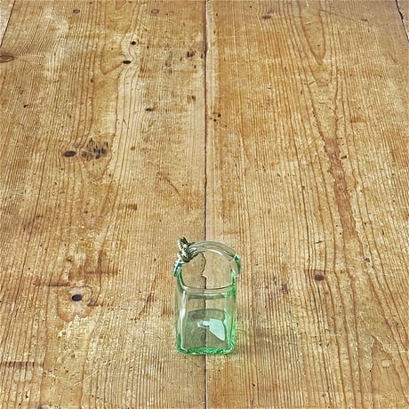 村松 学　カゴ型花器（掛け置き両用）淡緑