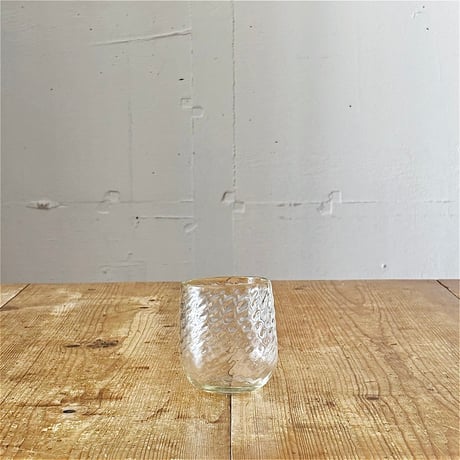 村松 学　網目 樽形グラス　クリア