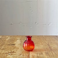 村松 学　ミニ花器 ダルマ　赤