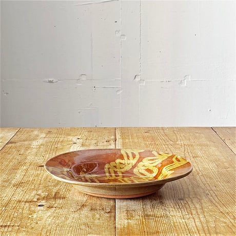slip works 今津加奈　 9寸リム深皿　Red ①
