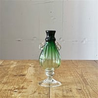 村松 学　耳付き花器 細口　緑