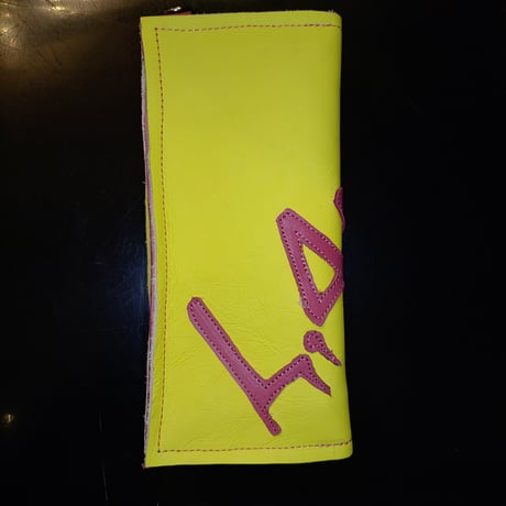 LAMF/WALLET 蛍光イエロー✕PINK