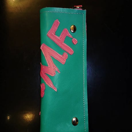 LAMF/WALLET GREEN✕PINK