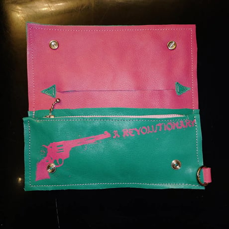LAMF/WALLET GREEN✕PINK