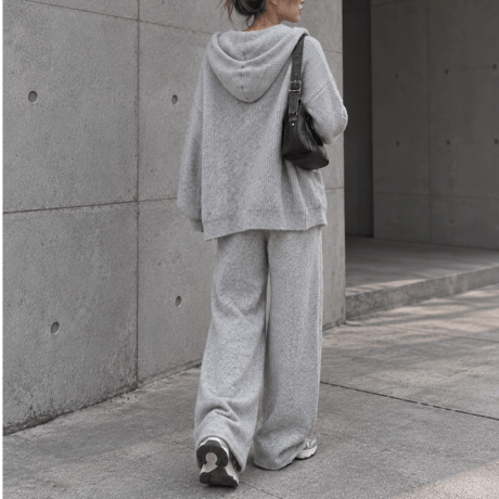 フーディーニットセットアップ【LIGHT GRAY】