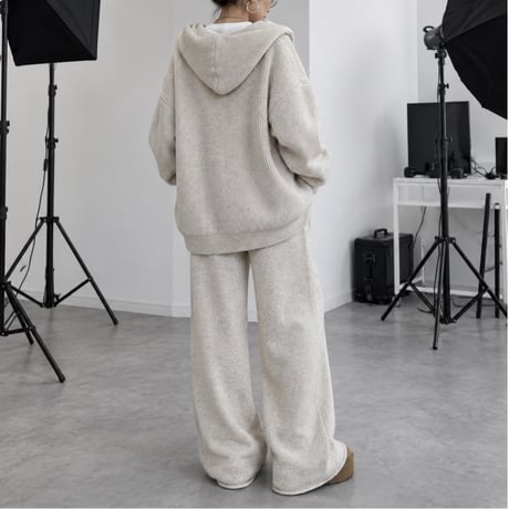 フーディーニットSET UP【LIGHT BEIGE】