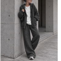 フーディーニットSET UP 【DARK GRAY】