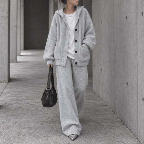 フーディーニットセットアップ【LIGHT GRAY】