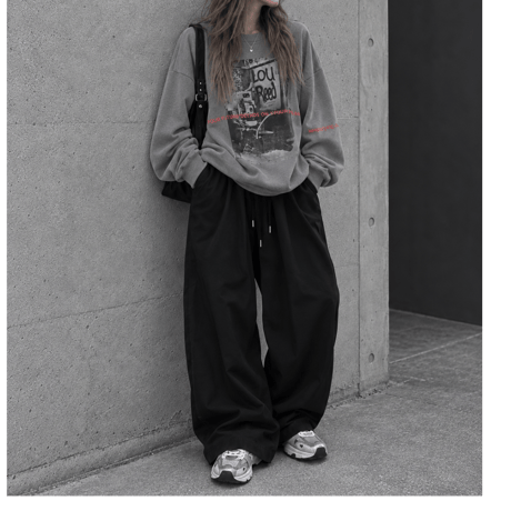BIGプルオーバー "GRAPHIC" 【CHARCOAL】