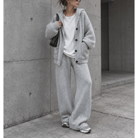フーディーニットセットアップ【LIGHT GRAY】