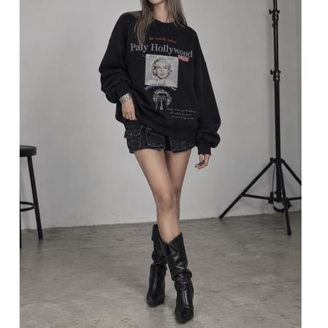 BIGプルオーバー"MARILYN" 【BLACK】