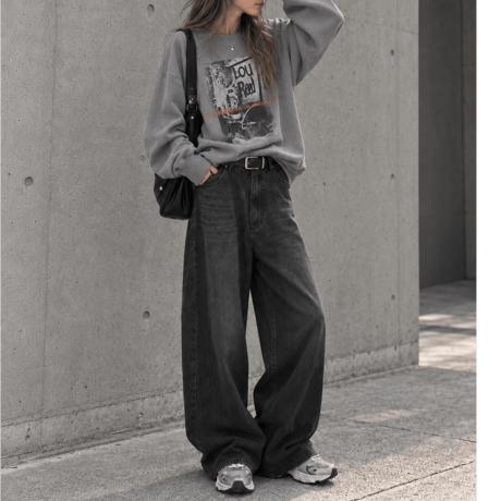 BIGプルオーバー "GRAPHIC" 【CHARCOAL】