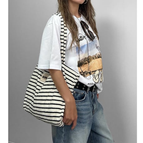 パイルトートBAG【NAVY/ORANGE/SKY】