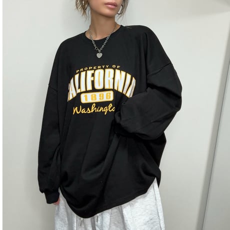 スウェットロンT "CALIFORNIA" 【BLACK】