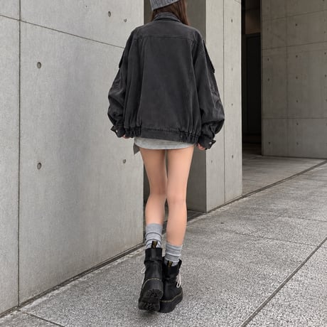 ヴィンテージウォッシュミリタリーJK 【CHARCOAL】