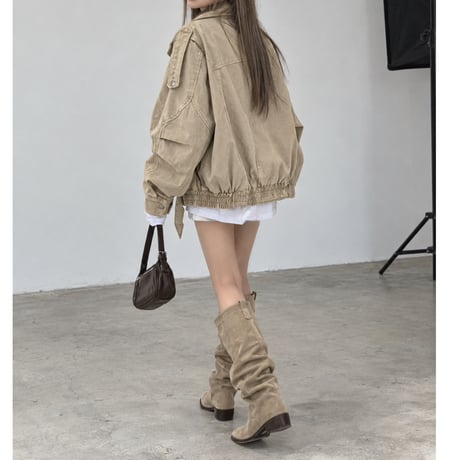 ヴィンテージウォッシュミリタリーJK 【BEIGE】