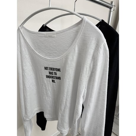 スラブシアーロゴクロップドロンT 【WHITE】