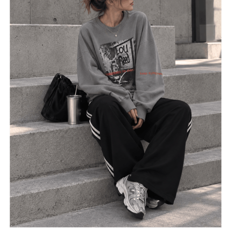 BIGプルオーバー "GRAPHIC" 【CHARCOAL】