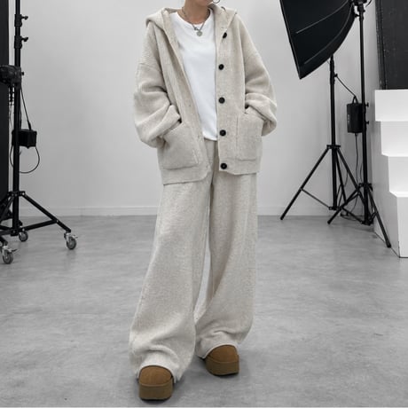 フーディーニットSET UP【LIGHT BEIGE】