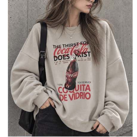 BIGプルオーバー "COKE" 【BEIGE】
