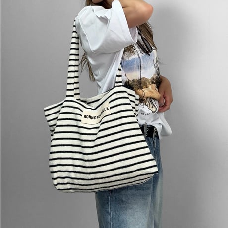 パイルトートBAG【NAVY/ORANGE/SKY】