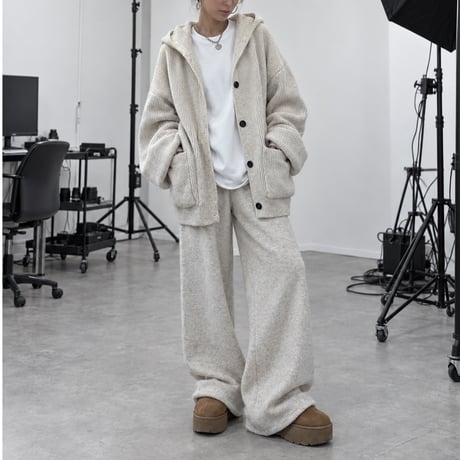 フーディーニットSET UP【LIGHT BEIGE】