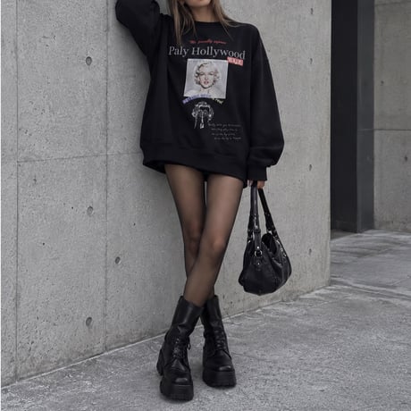 BIGプルオーバー"MARILYN" 【BLACK】