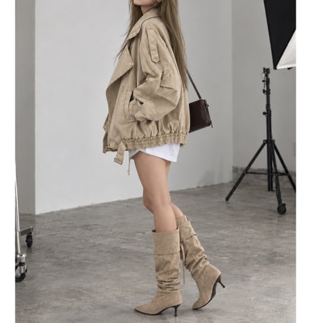 ヴィンテージウォッシュミリタリーJK 【BEIGE】