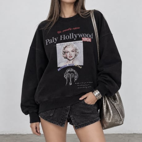 BIGプルオーバー"MARILYN" 【BLACK】