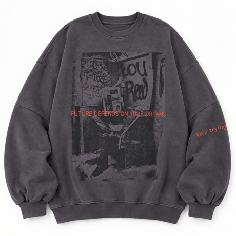 BIGプルオーバー "GRAPHIC" 【CHARCOAL】
