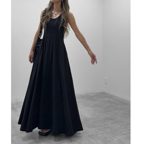 タックフレアワンピース 【BLACK】