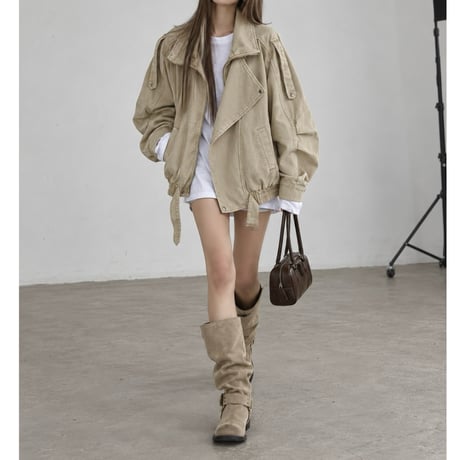 ヴィンテージウォッシュミリタリーJK 【BEIGE】