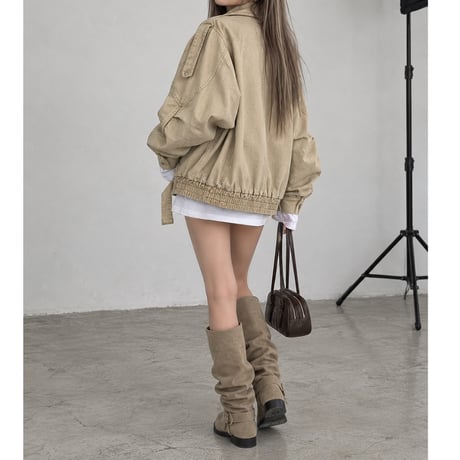 ヴィンテージウォッシュミリタリーJK 【BEIGE】