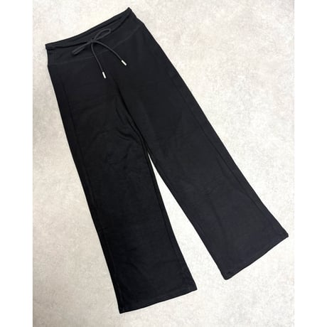 ストレートワイドスウェットパンツ 裏起毛ver. 【BLACK】