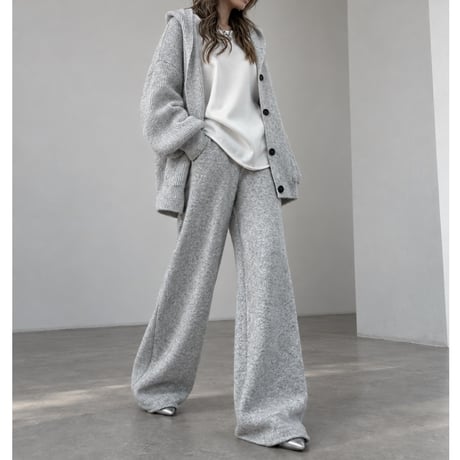 フーディーニットセットアップ【LIGHT GRAY】