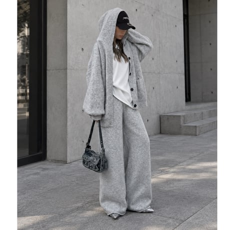 フーディーニットセットアップ【LIGHT GRAY】