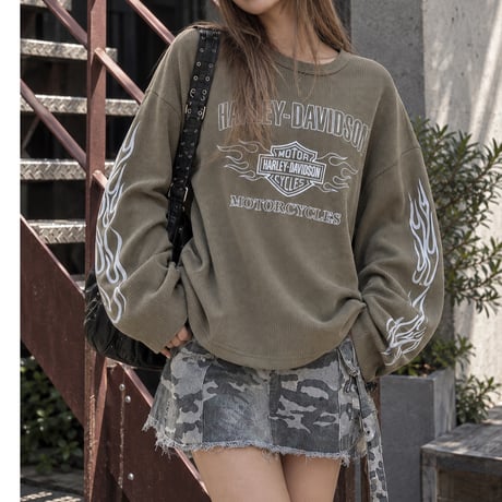 ワッフルロンT "HARLEY"