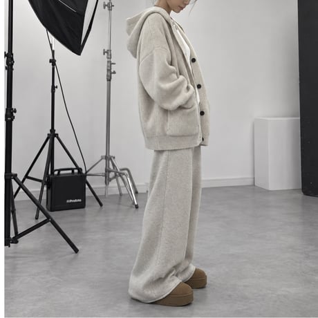 フーディーニットSET UP【LIGHT BEIGE】