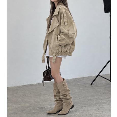 ヴィンテージウォッシュミリタリーJK 【BEIGE】