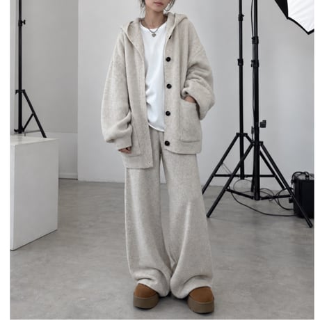 フーディーニットSET UP【LIGHT BEIGE】