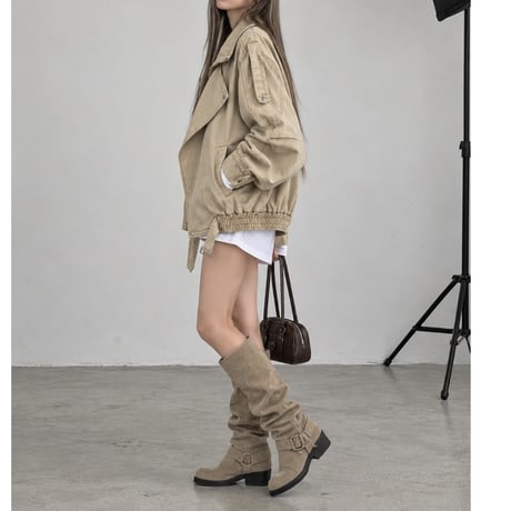 ヴィンテージウォッシュミリタリーJK 【BEIGE】