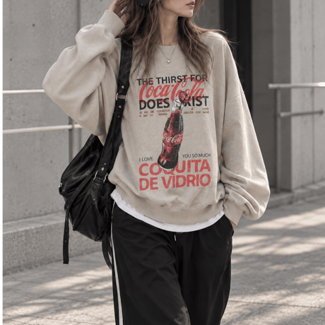 BIGプルオーバー "COKE" 【BEIGE】