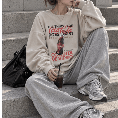 BIGプルオーバー "COKE" 【BEIGE】
