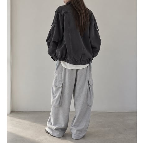 ヴィンテージウォッシュミリタリーJK 【CHARCOAL】