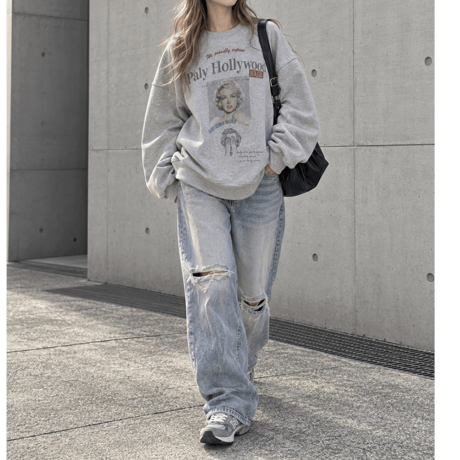BIGプルオーバー "MARILYN" 【GRAY】