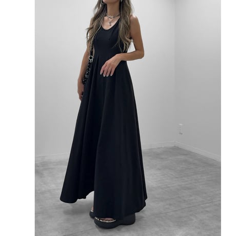 タックフレアワンピース 【BLACK】