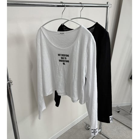 スラブシアーロゴクロップドロンT 【WHITE】