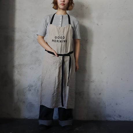 R&D.M.Co-  linen apron (GOODMORNING/JAM&BISCUITS)